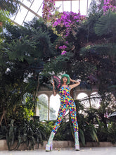 Glitch print catsuit