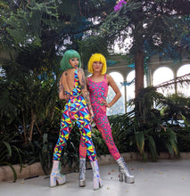 Glitch print catsuit