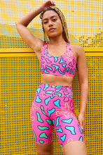 Pink animal Crop/Sports Top