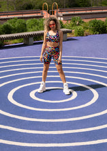 Block Confetti Crop/ Sports Top